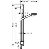 Hansgrohe Vernis Blend Vario zuhanyszett 65 cm-es zuhanyrúddal matt fekete-3