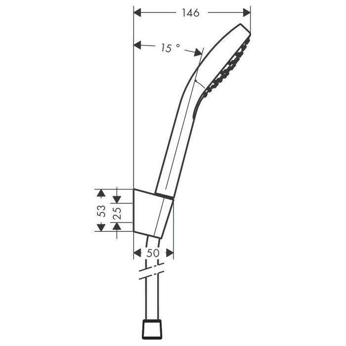 Hansgrohe Croma Select E 1jet Porter szett 1,25m,króm/fehér (26424400)