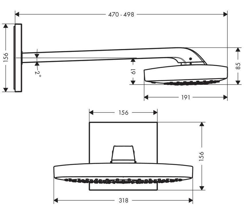 Hansgrohe Raindance Select E 300 3jet fejzuhany fali-3