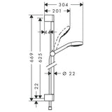 Hansgrohe Croma Select S Multi zuhanyszett, 65cm fehér/króm (26560400)-3