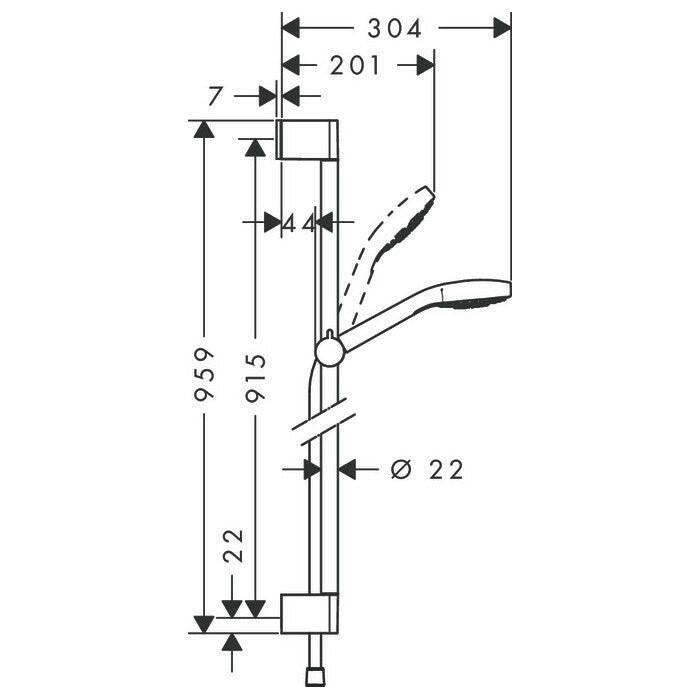 Hansgrohe Croma Select S1 jet zuhanyszett 0,9m (26574400)