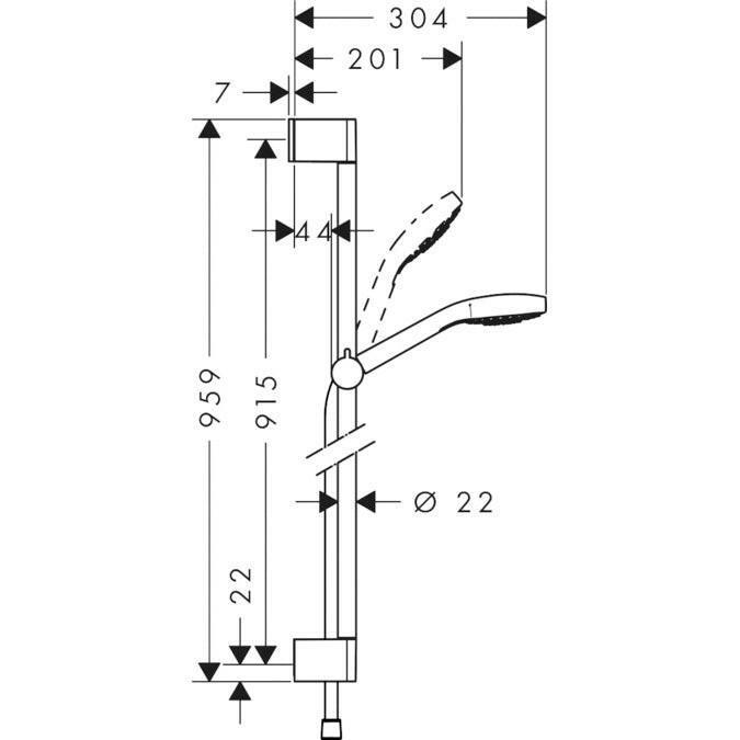 Hansgrohe Croma Select E Vario zuhanyszett 90 cm (26592400)