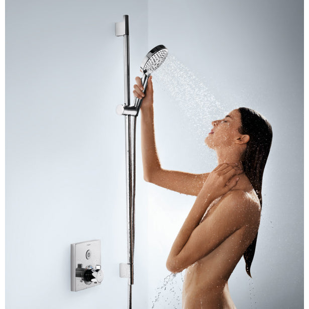 Hansgrohe Raindance Select S 120 3jet/Unica 'S Puro zuhanyszett 0,9 m DN15 fehér/króm-1