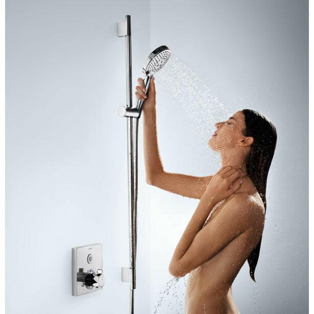 Hansgrohe Raindance Select S 120 3jet/Unica'S Puro zuhanyszett 0,9 m DN15 fehér/króm (26631400)