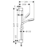 Hansgrohe Crometta 100 Vario 65 cm zuhanyszett fehér/króm-1