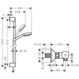 Hansgrohe Crometta 100 VarioCombi szett 0,90m (27031400)-1