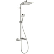 Hansgrohe Crometta E 240 Showerpipe króm termosztatikus zuhanycsappal (falon kívüli)-0