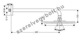 Hansgrohe Raindance S 240 Air 1jet fejzuhany kar:390 mm-1