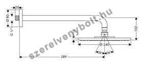 Hansgrohe Raindance S 240 Air 1jet fejzuhany kar:390 mm