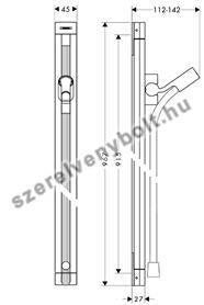 Hansgrohe Raindance Unica zuhanyrúd 90 cm + 160 cmIsiflex