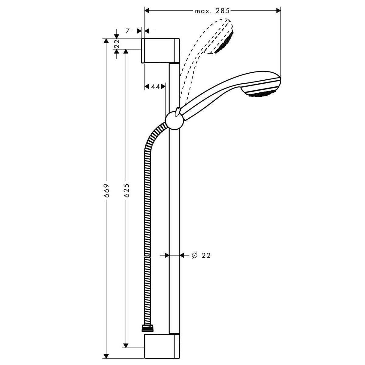 Hansgrohe Crometta 85 Green/Unica'C 65 cm + 160 Metaflex