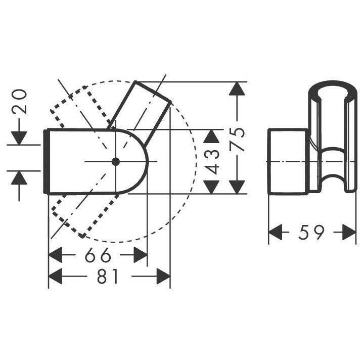 Hansgrohe Porter Vario zuhanytartó (28328000)-1
