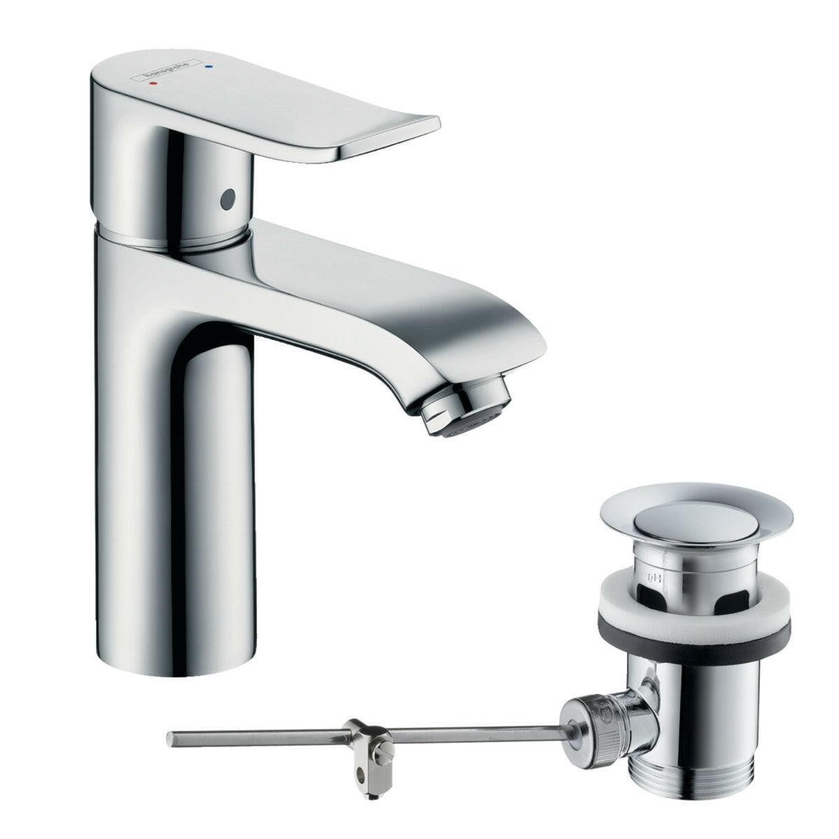 Hansgrohe Metris mosdócsaptelep 110 automata lefolyógarnitúrával