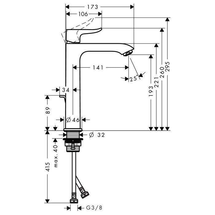 Hansgrohe Metris mosdócsaptelep 200-2