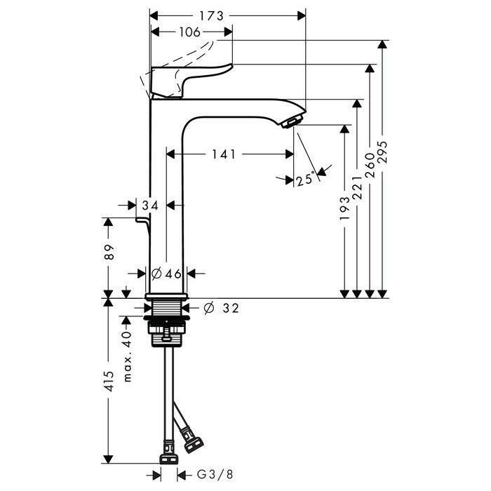 Hansgrohe Metris mosdócsaptelep 200