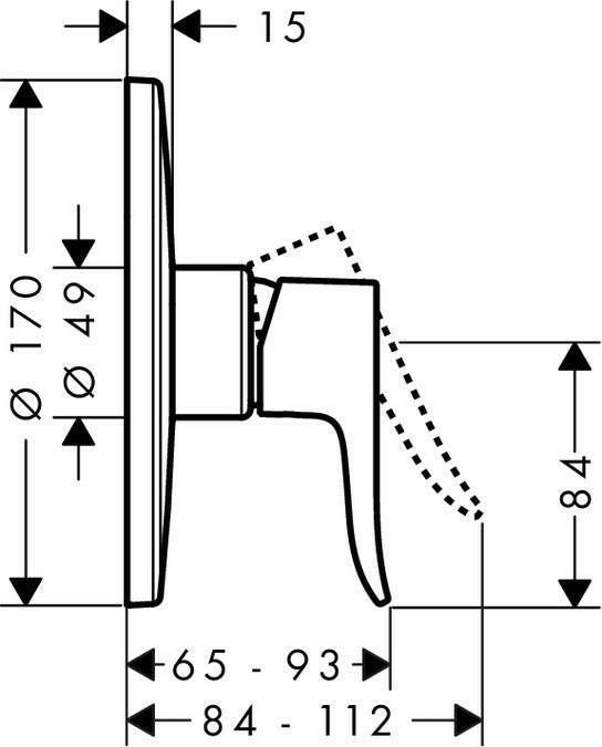 Hansgrohe Metris zuhany csaptelep Highflow színkészlet (31652000)