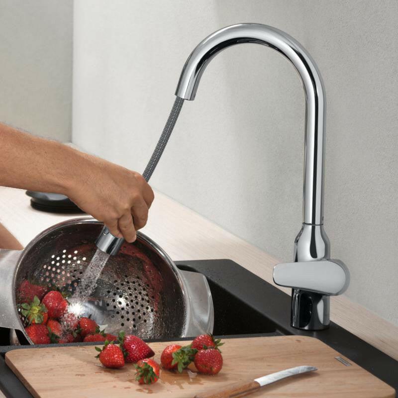 Hansgrohe Focus egykaros konyhai csaptelep kihúzható kifolyóval (31815000)