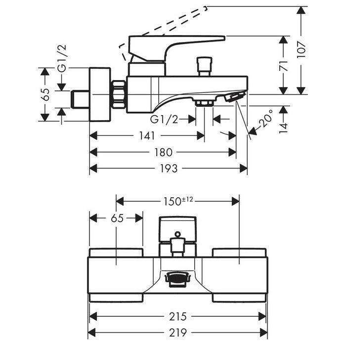 Hansgrohe Metropol kádcsaptelep króm (32540000)-1