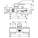 Hansgrohe Metropol kádcsaptelep króm (32540000)-1