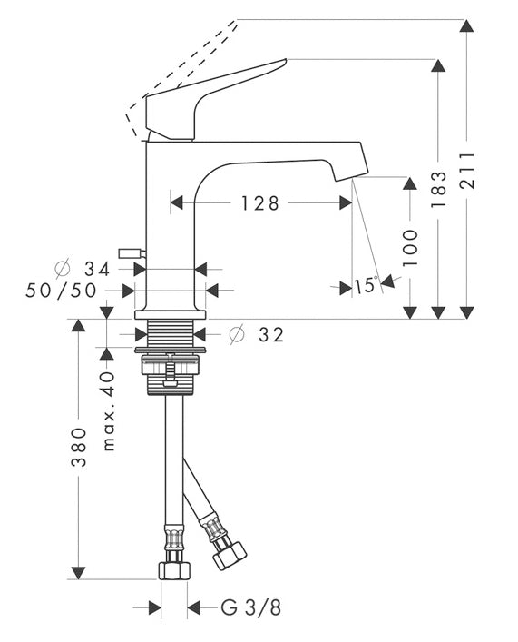 Hansgrohe Axor Citterio M mosdó csaptelep egykaros-1