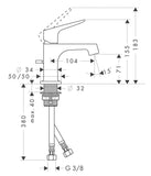 Hansgrohe Axor Citterio M mosdó csaptelep+leeresztő-1