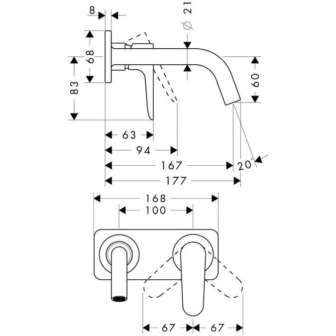 Hansgrohe Axor Citterio M falsík alatti mosdó cspt.+dekorlap-1