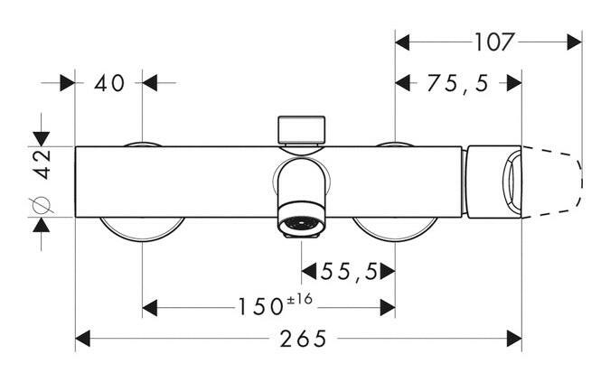 Hansgrohe Axor Citterio M kádcsaptelep falsíkon kívüli-1