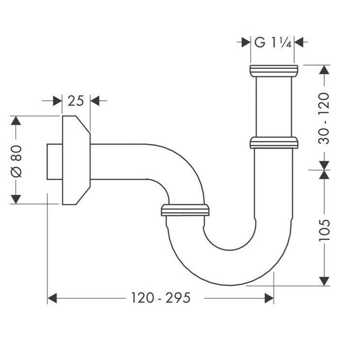 Hansgrohe csőszifon szerelőbarát (53010000)