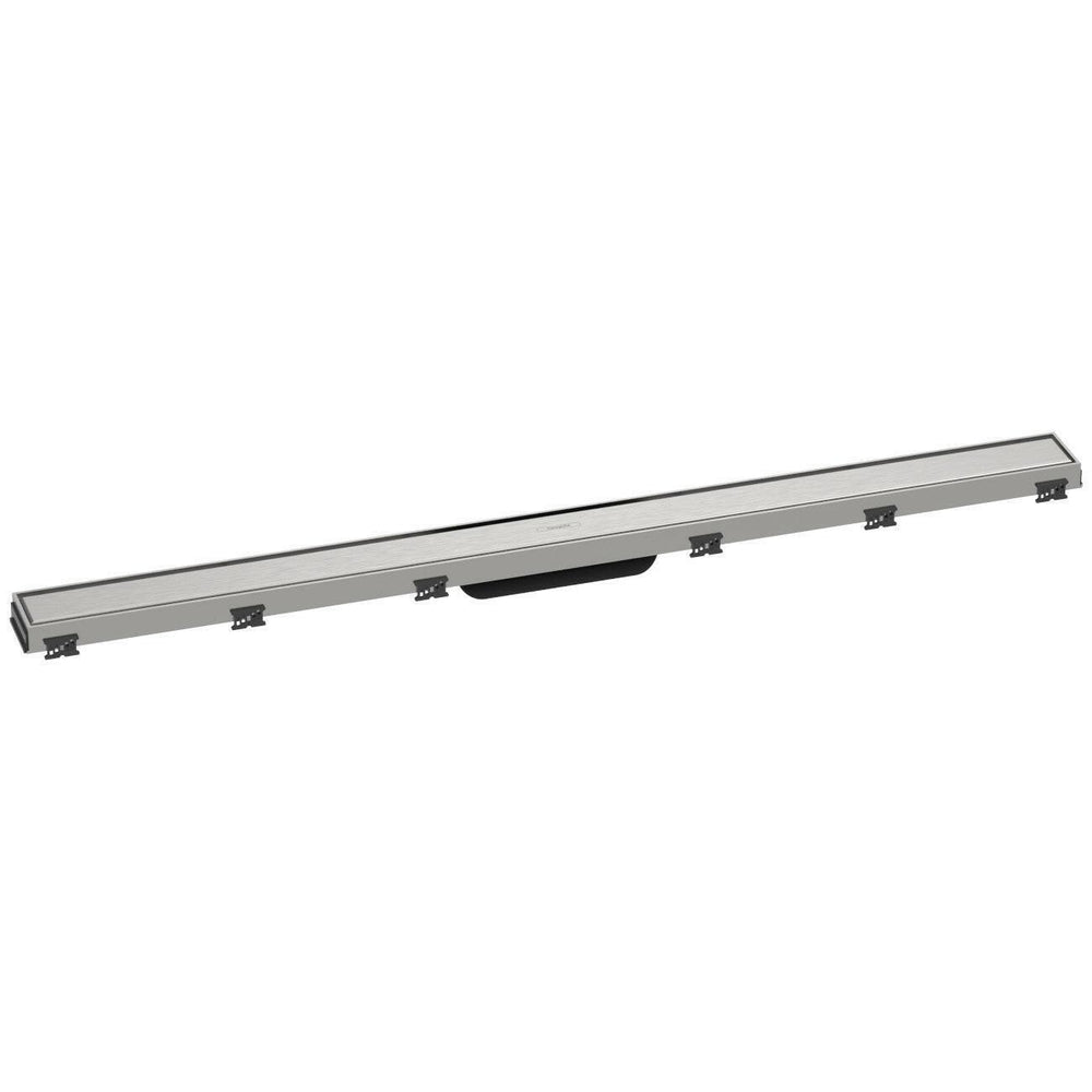 Hansgrohe RainDrain Match zuhanylefolyó színkészlet 120 cm, állítható magasságú keret, szálcsiszolt rozsdamentes acél (56042800)