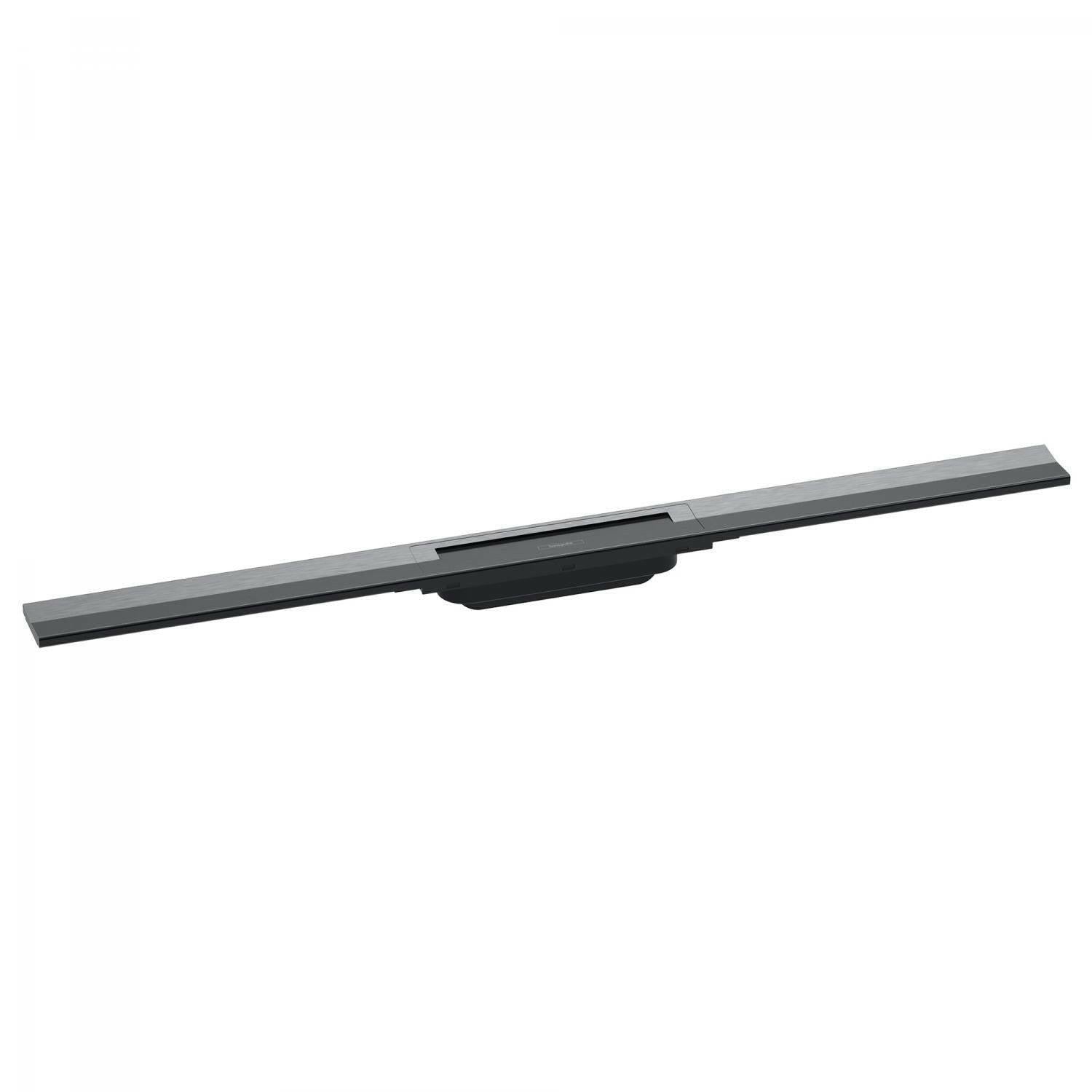 Hansgrohe RainDrain Flex zuhanylefolyó színkészlet 90 cm, formára vágható, szálcsiszolt fekete króm (56045340)