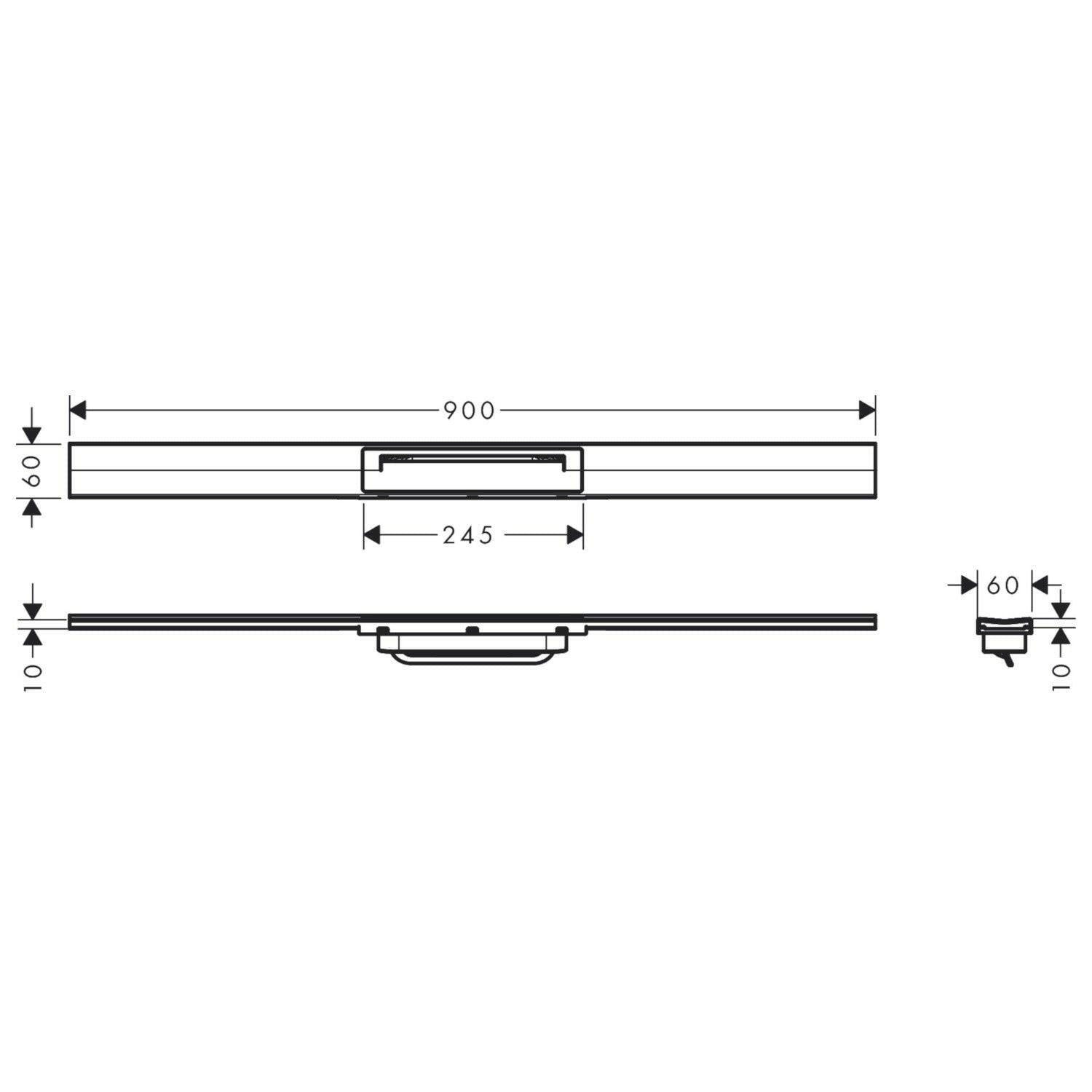 Hansgrohe RainDrain Flex zuhanylefolyó színkészlet 90 cm, formára vágható, matt fehér-1