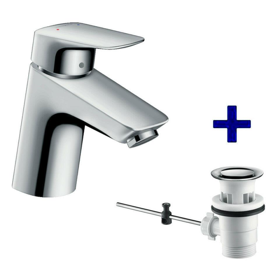 Hansgrohe Logis egykaros mosdócsaptelep 70 mm automata lefolyó - garnitúrával ( 71070000 )