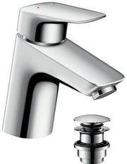 Hansgrohe Logis egykaros mosdócsaptelep Push Open lefolyó - garnitúrával ( 71077000 )