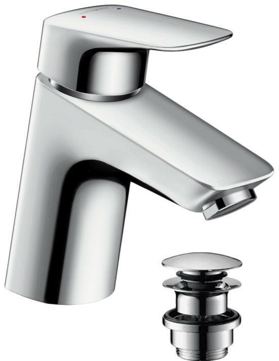 Hansgrohe Logis egykaros mosdócsaptelep Push Open lefolyó - garnitúrával ( 71077000 )