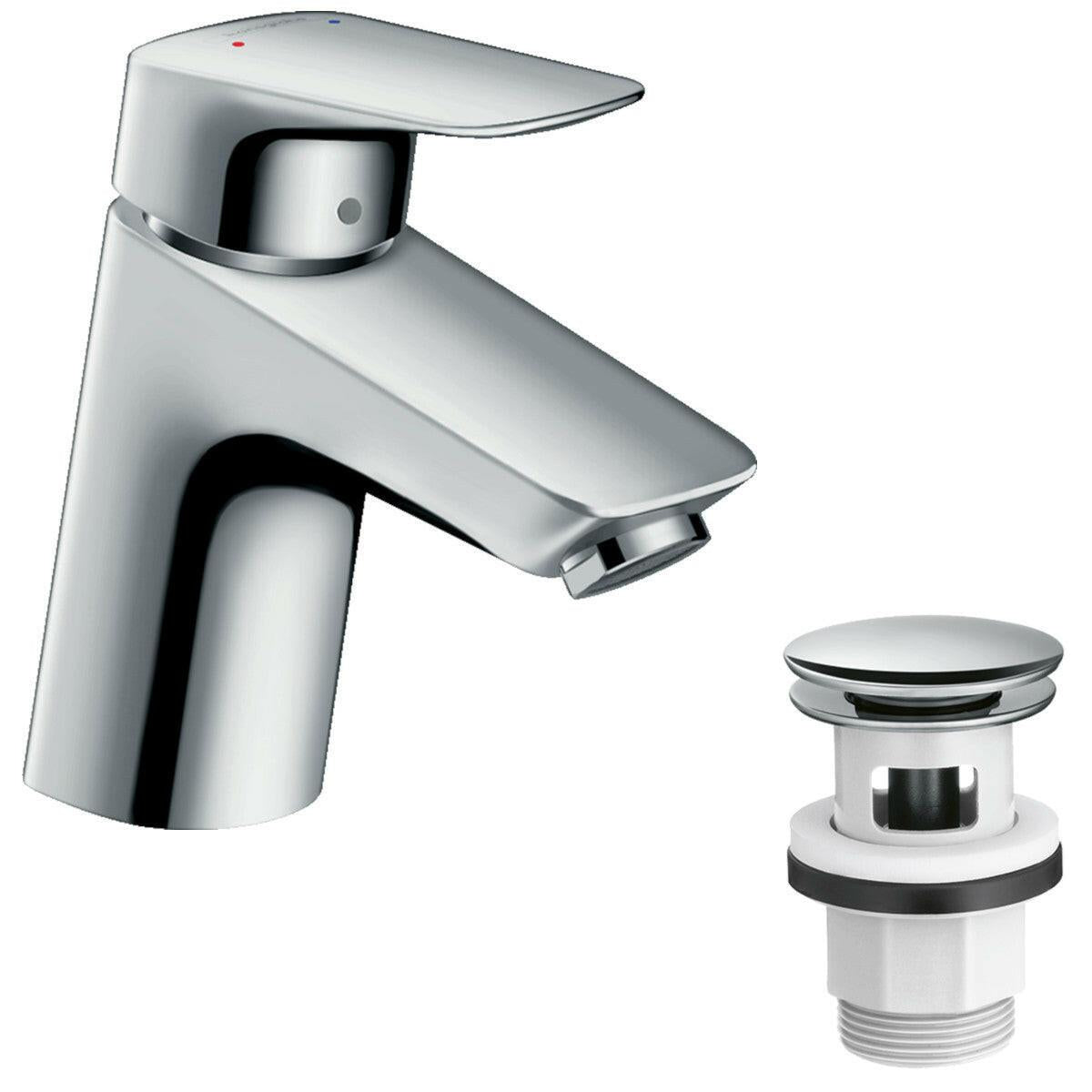 Hansgrohe Logis egykaros mosdócsaptelep Push Open lefolyó - garnitúrával ( 71077000 )