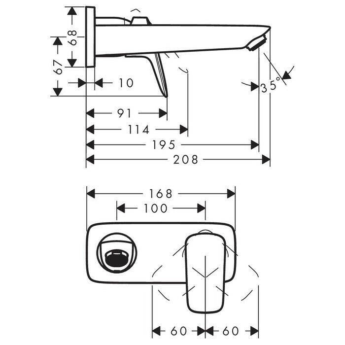 Hansgrohe Logis fali mosdó színkészlet (71220000)
