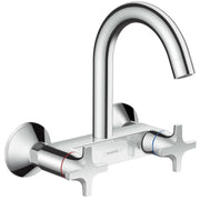 Hansgrohe Logis mosogató csaptelep kétkaros, fali 180° elfordítható kifolyóval (71286000)
