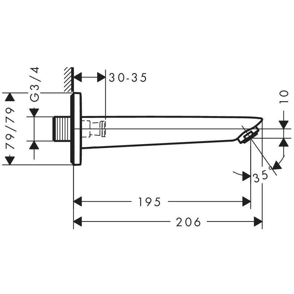 Hansgrohe Logis kádbefolyó (71410000)