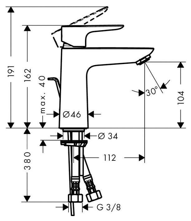 Hansgrohe Talis E mosdócsaptelep 110