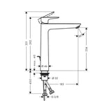 Hansgrohe Talis E egykaros mosdócsaptelep 240 automata lefolyógarnitúrával matt fekete-1