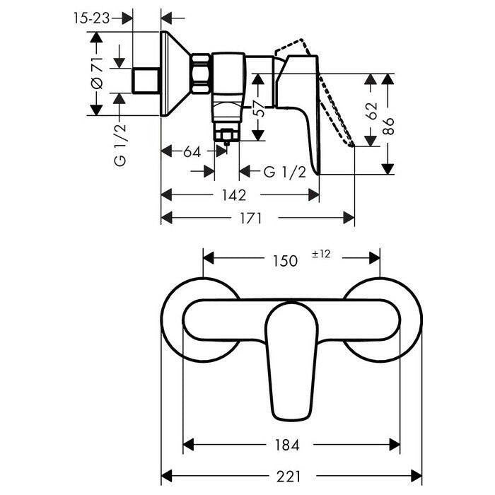 Hansgrohe Talis E zuhany csaptelep (71760000)