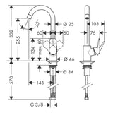 Hansgrohe Logis egykaros konyhai csaptelep 260 (71835000)-3