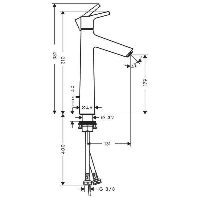 Hansgrohe Talis S 190 mosdócsaptelep + automata leeresztő (72031000)