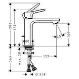 Hansgrohe Zebris mosdócsaptelep 110 CoolStart & EcoSmart, automata leeresztő garnitúrával, króm-2