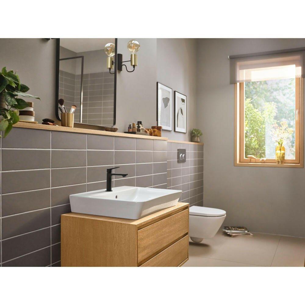 Hansgrohe Zebris mosdócsaptelep 80 CoolStart, leeresztő garnitúra nélkül, matt fekete (72573670)