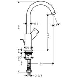 Hansgrohe Zebris mosdócsaptelep 210, elforgatható kifolyócsővel, automata leeresztővel, króm-2