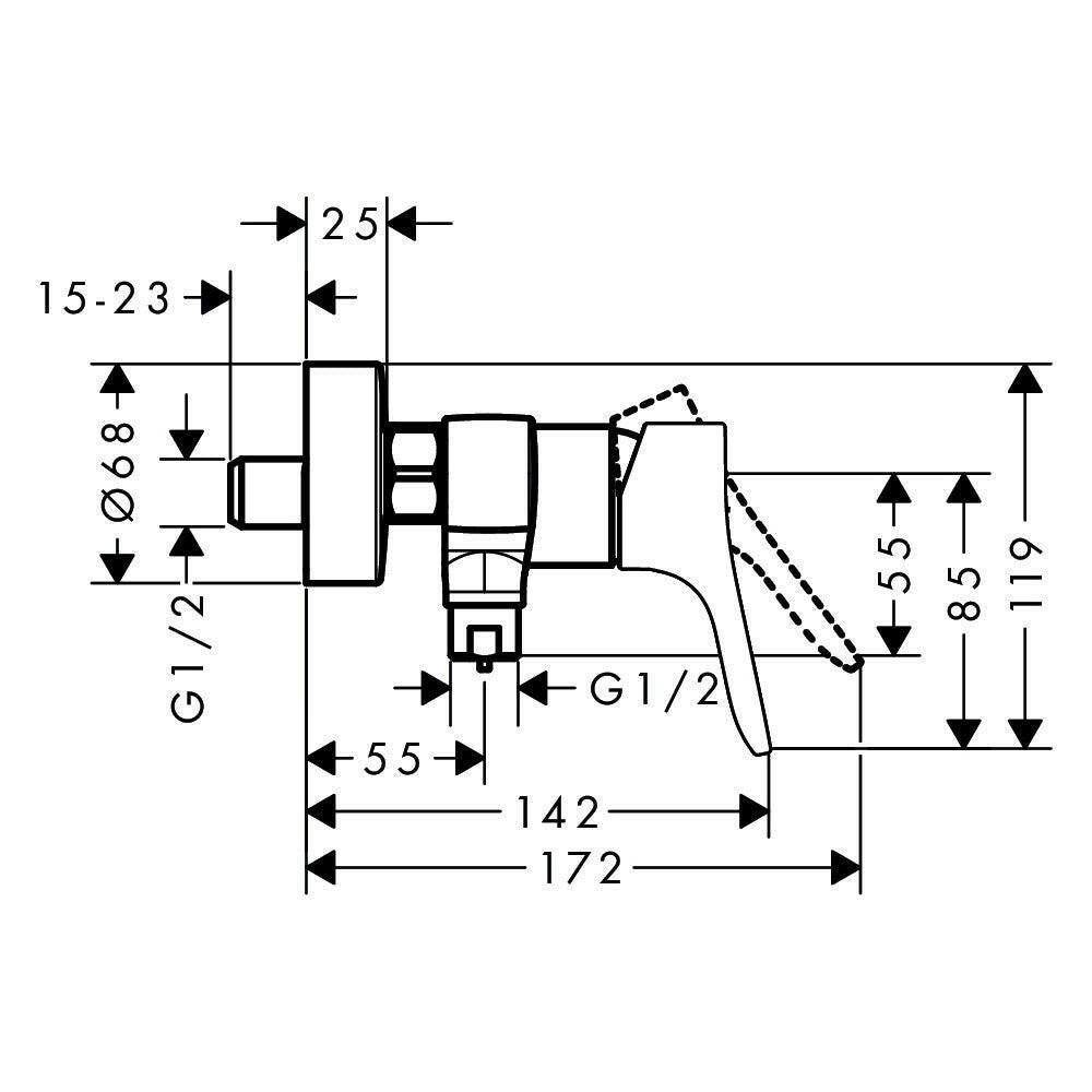 Hansgrohe Zebris zuhanycsaptelep, matt fekete (72578670)