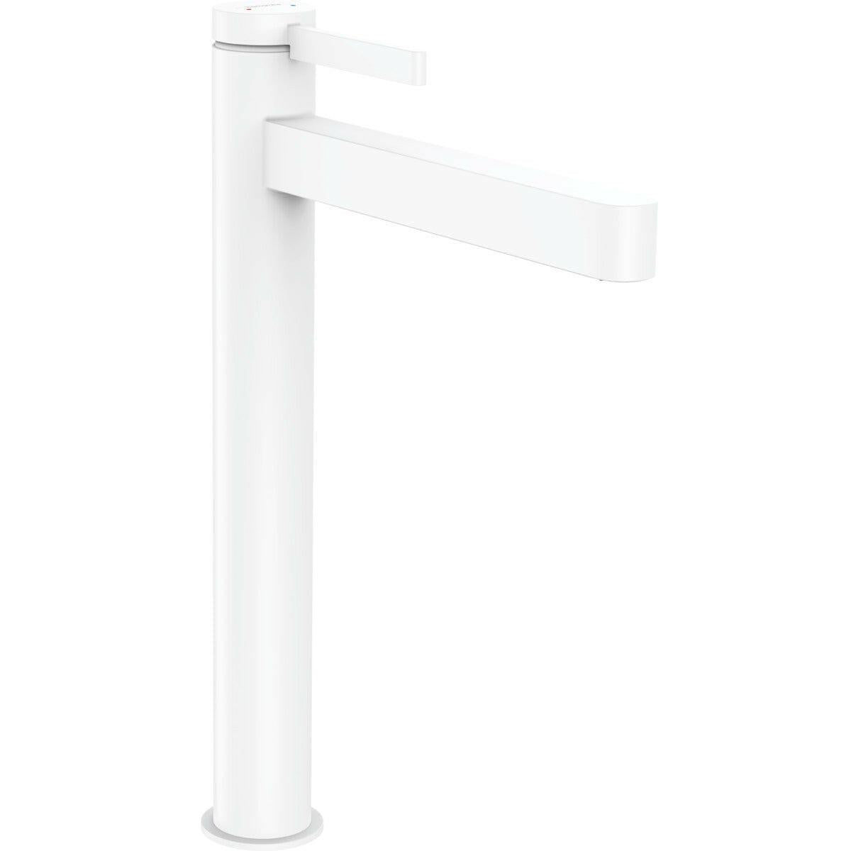 Hansgrohe Finoris mosdócsaptelep 260, mosdótálakhoz, push - open lefolyógarnitúra, matt fehér
