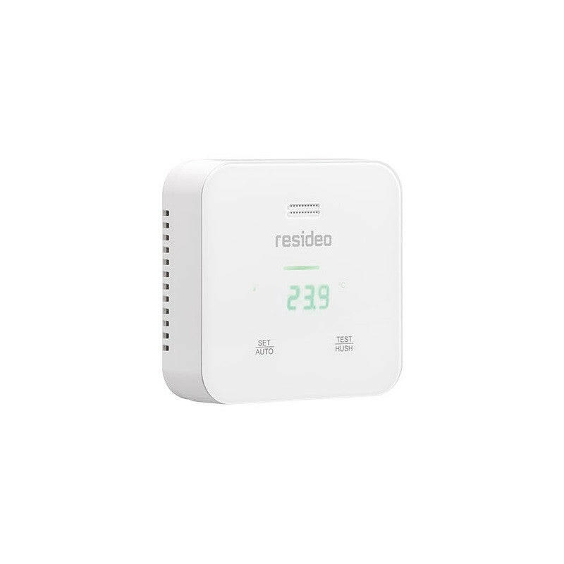 Honeywell szén - dioxid (CO2) vészjelző + páratartalom és hőmérséklet érzékelő, 10 év garanciával