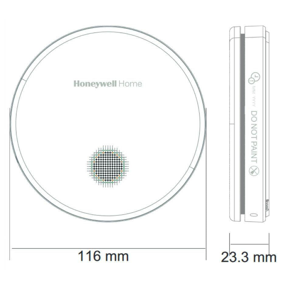 Honeywell füstérzékelős tűzjelző 10 év garanciával (R200S - 2)